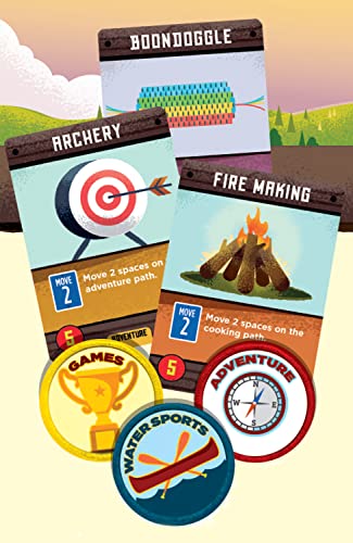 Buffalo Games Summer Camp Card Game, Outdoor Games, Family Play, Ages 10+ | 196 Cards, Family Game Night, Travel Game Set, 34 Merit Badges, 30-45 Min, 2-4 Players, Outdoor Activities for Kids