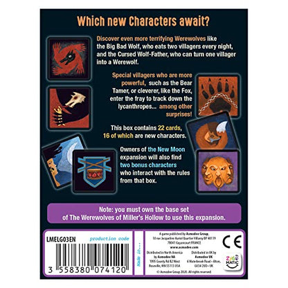 The Werewolves of Miller's Hollow Characters Expansion - New Roles & Game-Changing Abilities! Social Deduction Party Game for Kids & Adults, Ages 10+, 8-28 Players, 30 Min Playtime, Made by Zygomatic