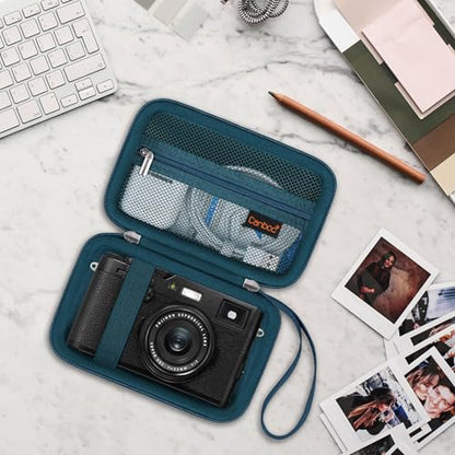Canboc Carrying Case for Fujifilm X100V/ X100VI/ X100F/ X100S/ X-E5 Digital Camera, Zipper Mesh Pocket fit USB Cable, Blue (Case Only) - color: Blue