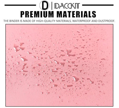 D DACCKIT Card Binder 16 Pocket - Fits 1024 Cards，4X4 Ringless Card Album with Sleeves for Trading Cards & Sports Cards（Model A，Light Pink） - color: Light Pink
