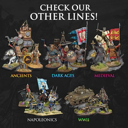 Wargames Delivered - Victrix Numidian Infantry Set with Bonus Miniature STL Download - 24 Highly Detailed 28mm Multipose Miniatures with Spears, Shields, and Head Options for Ancient Wargaming