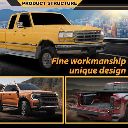 CNNELL Hood Insulation Pad Compatible with Ford F150 1992-1996/Compatible with Ford F250 F350 1992-1997 Truck Under w/ Clips Black - style: 1992-1996 Ford F150