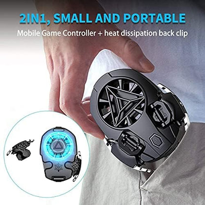 14 in 1 PUBG Mobile Phone Triggers with Cooling Fan, Cell Phone Gaming Controller with Cooler for PUBG/Call of Duty/Rules of Survival/Free Fire - color: G05