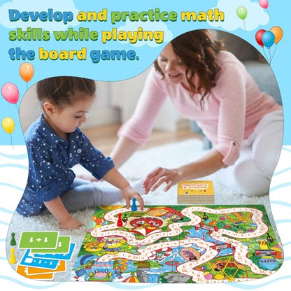 Broytain Addition and Subtraction Math Games for Kids,Addition & Subtraction,Educational Learning Board Games for Boys and Girls Ages 5 6 7 8,Classroom Travel Indoor Outdoor Family Games