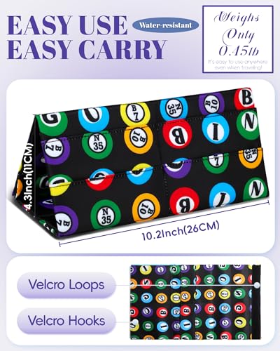 Card Holder for Canasta, Poker, Bridge & Casino Games - Bingo Pull Tabs & Gambling Tickets - Card Game Player Gifts for Adults & Seniors - color: Black, style: Bingo Theme