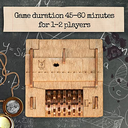 iDventure Cluebox Schroedinger's Cat, Brain Teaser Puzzle Box for Adults | Since-inspired Wooden Escape Room Puzzle, Clever Mechanisms, Secret Locks, Smart Gift for Men and Puzzle lovers, 3D Puzzle - color: Schroedinger's Cat