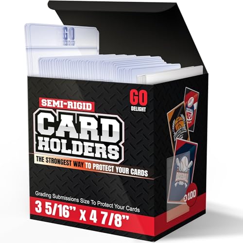 Semi Rigid Card Holders & Sleeves for PSA, CGC, BGS & TAG Trading Card Grading Submission - size: 100-Pack Semi Rigid + 100-Pack Soft Sleeves