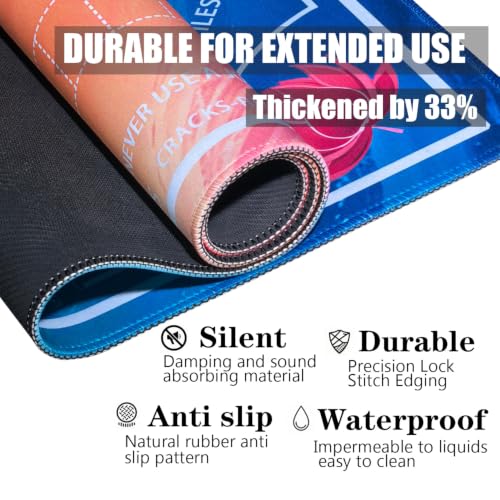 Pittera Mahjong Mat for Table, 31.5 Inch | American Mahjong Table Cloth with Rules, Drawstring Bag, Noise Reduction, Anti-Slip Game Mat - color: Large Disc Gradient