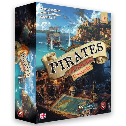 Capstone Games Pirates of Maracaibo Commanders Expansion Board Game for Adults & Teens, Tactical Strategy Board Game for 1-4 Players Ages 12+, Solo & Family Board Games, 90-120 Minute Playtime