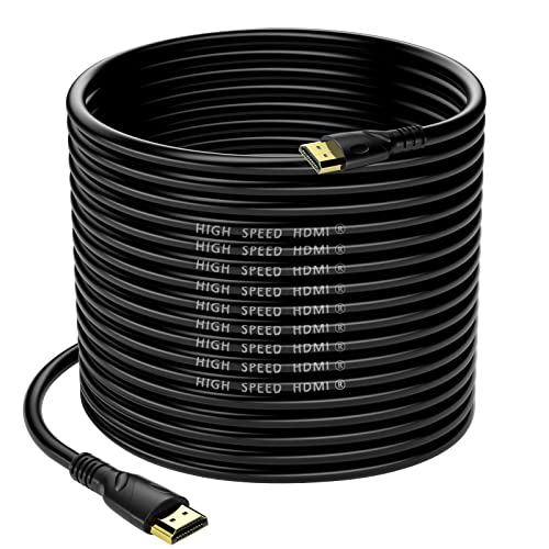 Long HDMI Cable 120ft,18Gbps High Speed HDMI 2.0 Cord, Gold Plated Connector, Ethernet Audio Return,Ultra HD,Video 4K,1080p,3D, Compatible with Xbox, ARC, Laptop,PS3,PS4,PS5, HDTV etc. - size: 120FT