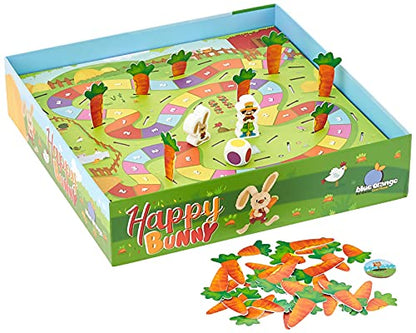 Blue Orange Tabletop Board Game, Cooperative, for Kids and Family Fun, Help The Bunny Find The Carrots, Ages 3+, Happy Bunny Games