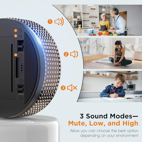 Digital Kitchen Timer - Magnetic Countdown Count Up Clock with Large LED Display, 5/15/25 Min Presets, 3 Volume Levels, Rotary Dial for Cooking, Productivity, Classroom, Fitness (1, Tarnish) - color: Tarnish