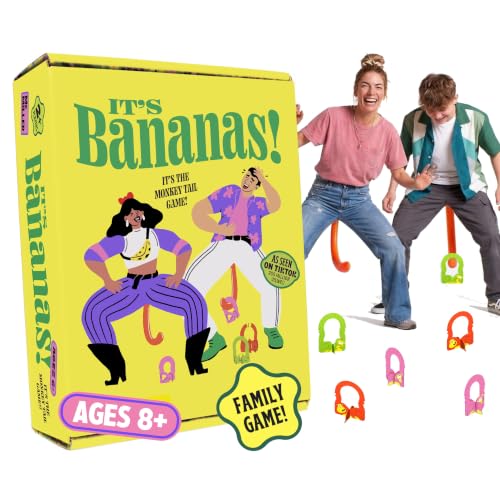 MCMILLER ENTERTAINMENT It’s Bananas – The Hilarious Monkey Tail Party Game for Adults & Families | Funny Indoor & Outdoor Game for Bachelorette Parties, Summer Parties, BBQs, Birthdays & Game Nights