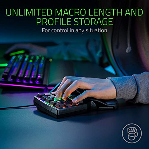 Razer Tartarus Pro Gaming Keypad: Analog-Optical Key Switches - Rapid Trigger - Adjustable Actuation - 32 Programmable Keys - Customizable Macros - Chroma RGB Lighting - Classic Black | Rapid Trigger, Adjustable Actuation, 32 Programmable Keys, Customizab