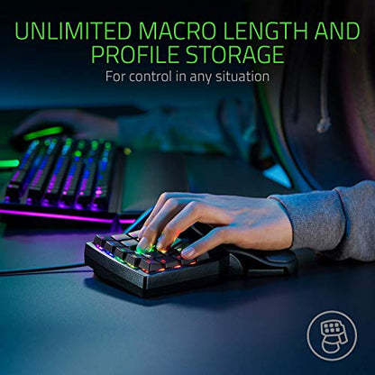 Razer Tartarus Pro Gaming Keypad: Analog-Optical Key Switches - Rapid Trigger - Adjustable Actuation - 32 Programmable Keys - Customizable Macros - Chroma RGB Lighting - Classic Black | Rapid Trigger, Adjustable Actuation, 32 Programmable Keys, Customizab