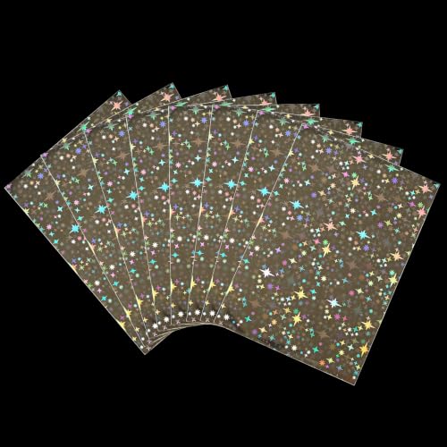 HFATMOS 300 Pcs Photocard Sleeves Laser Flashing Holographic Card Protector | Dustproof Card Sleeves for Mini Photos Credit Name Trading Cards Album Photo Cards, Little Stars Pattern - color: Little Stars Pattern