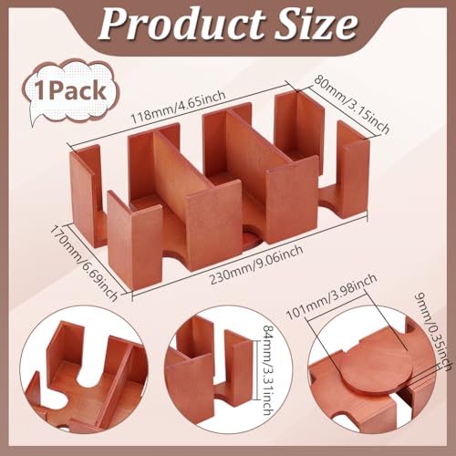 UNICRAFTALE Wooden Card Tray Rotating Deck Poker Card Playing Holder Stacking Tabletop Card Holder Cards Stand Cards Organizer 360 Degree Swivel for Adult Table Games 9.05 x 6.69 x 3.3 Inch