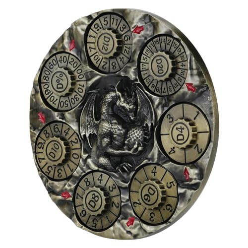 Spinner DND Dice,Metal D&D Dice Set with Gift Box for Role Playing Games | Ideal Present For Gamers DM,Solid Metal Material, Heavy Hand Feel, Wear-Resistant And Long Service Life,Ancient Bronze - color: Ancient Bronze