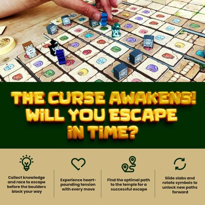 Mayan Curse – Thrilling Puzzly Board Games for Adults & Kids, Strategic Family Games for Game Night, Party Game with Fantasy, Adventure & Suspense, Ideal Gift for Boardgame Lovers