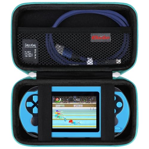 Elonbo Carrying Case for TaddToy/WELLST·G/Beijue/FAMILY POCKET/CCTU/X- JOYKIDS/GREENCREEK/Beico/KAVOYI/GuaiyeyeAP/TEBIYOU Handheld Game Console, Portable Electronic Gaming Player Bag, Green - color: Green