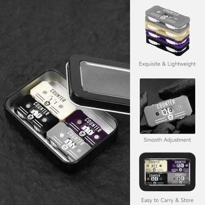 SIXPOINTS 4PCS Twin Digits Life Counters Health Tracker Compatible with Magic The Gathering Commander Deck, LCG/RPG/D&D/MTG/CCG/TCG Gaming Table Games - color: 4pcs Color Mixed-b)