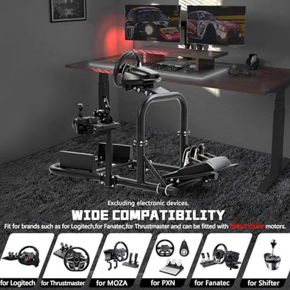 Dardoo G920 Gaming Simulator Cockpit Compatible with Logitech G27 G29 G923, for Fanatec, for Thrustmaster T300RSTXRW Base for PS4, for Xbox,for PC, Wheel Stand Without Wheel, Pedal, Handbrake and Seat