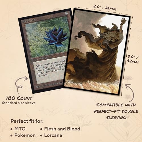 Winds of the Grey Wizard - MTG Card Sleeves, 104ct, Standard Size, Smooth | Perfect for Double Sleeving, Smudge Resistant Matte Back, Standard 66x92mm - Compatible with Magic The Gathering & TCG Cards - color: Winds of the Grey Wizard, size: Smooth