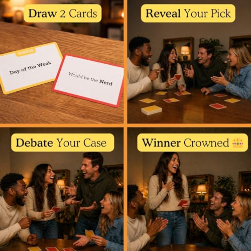 If Things were People – Funny Card Game for Family Game Night, Teens & Adults | Hilarious Debate Party Game for Families, Friends, Date Night & Parties | Easy to Learn | 2+ Players