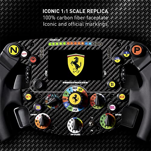 Thrustmaster Formula Wheel Add-On Ferrari SF1000 - PS5, XBOX & PC | Ferrari licensed SF1000 replica, for single-seater, 4.3-in LCD, 25 buttons, 7 encoders, aluminum shifter paddles, 21 LEDs