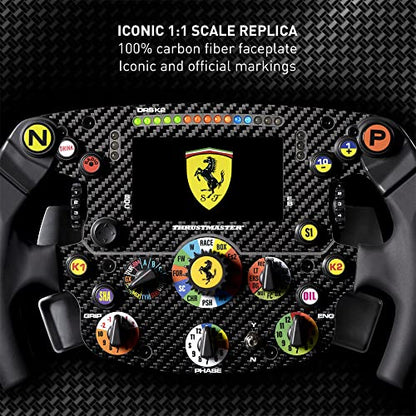 Thrustmaster Formula Wheel Add-On Ferrari SF1000 - PS5, XBOX & PC | Ferrari licensed SF1000 replica, for single-seater, 4.3-in LCD, 25 buttons, 7 encoders, aluminum shifter paddles, 21 LEDs