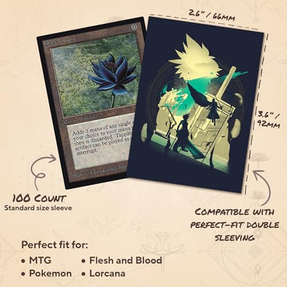 Ex-Soldier's Final Battle - MTG Card Sleeves, 104ct, Standard Size, Smooth | Double Sleeving Compatible, Smudge Resistant Matte Back, Compatible with Standard 66x92mm TCG and Magic The Gathering Cards. - color: Ex-soldier’s Final Battle