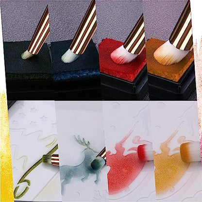 UNIMEIX Dry Brush Miniature Painting Drybrush Detail Paint Brush Set Hobby Detail Blending Brushes for Effortless Watercolor Brushes Scale Model Painting (8 Pack) - color: White