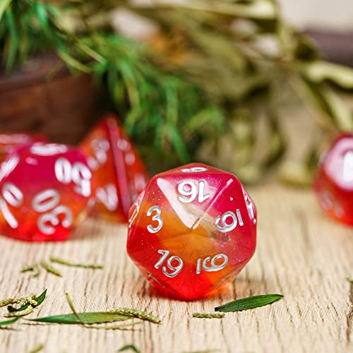 7PCS Lesbian-Pride Polyhedral DND Dice Set, Homosexual Flag D&D Dice for RPG and Other Table Games - color: Flag-lesbian-pride