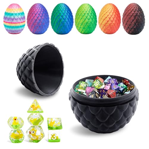DND Dice - Mystery Dice Set, Various Styles Polyhedral Dice, Random D&D Dice Patterns & Dragon Egg, DND Gifts, Suitable for Dungeons and Dragons, RPG, MTG,Role Playing Table Game - style: Easter Dragon Egg Dice Set B