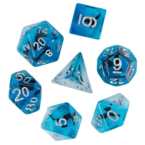Cusdie 7-Die DND Dice, Polyhedral Dice Set Filled with Animal, for Role Playing Game D&D Dice (Eagle) - color: Eagle