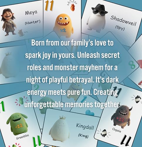 Cunning. Ruthless. -Secret Role Strategy Card Games for Teens & Adults | Fun bluffing,3-8 Players,Ages 14 + |15-30 mins | A dark twist on Hearts | Travel-friendly | Quick-Play Family Party Fun