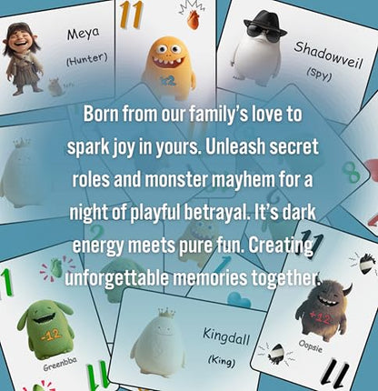 Cunning. Ruthless. -Secret Role Strategy Card Games for Teens & Adults | Fun bluffing,3-8 Players,Ages 14 + |15-30 mins | A dark twist on Hearts | Travel-friendly | Quick-Play Family Party Fun