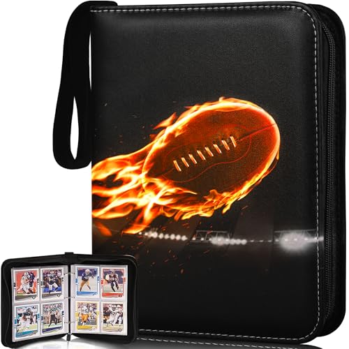 RONMONG Football Card Binder,2025-2026 Sports Trading Card with Sleeves Holder Album,440 Pockets Rugby Card Holder Sheets Display Storage Protectors for Collectors Boys and Girls Gift - color: football-style 2, size: 440