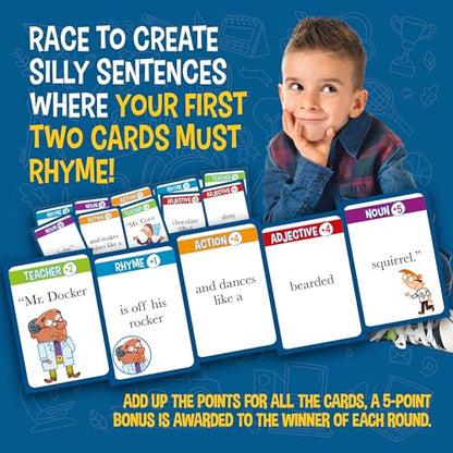 My Weird School Game Miss Bernard Is A Wild Card, Funny Educational Card Game for Kids and Family, Silly Sentence Building Game