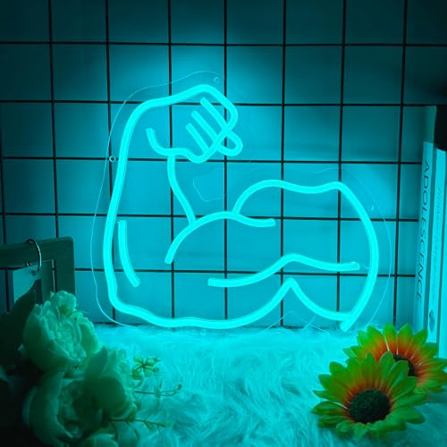 Muscle Neon Signs GYM Led Signs, Muscle Neon Light Sign For GYM Wall Decor, Bedroom, Fitness Club, Sports Neon Sign - color: Muscle