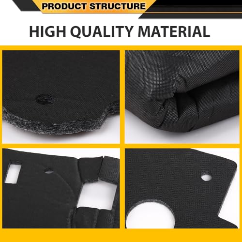 CNNELL Hood Insulation Pad 1/2" with Clips Compatible with 1988-1998 Chevy Truck C1500 K2500 3500 Black - style: 1988-1998 Chevy Truck