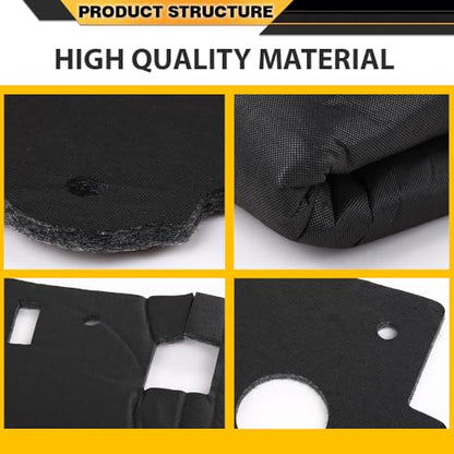 CNNELL Hood Insulation Pad 1/2" with Clips Compatible with 1988-1998 Chevy Truck C1500 K2500 3500 Black - style: 1988-1998 Chevy Truck