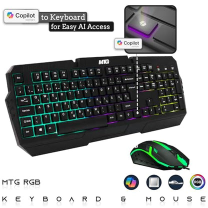 Dell Desktop PC Gaming Bundle - Core i7, 16GB RAM, 512GB SSD, 27-inch Monitor, GT 1030, RGB Keyboard with AI-Enabled Copilot Key, Mouse, RGB Headphone, Webcam, Wi-Fi, Win 11 Home (Renewed) - size: 27 Inch, style: GT 1030