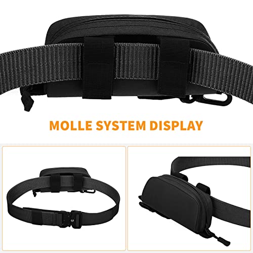 HUNTVP Tactical Eyeglasses Hard Case Molle Zipper Sunglasses Carrying Case Nylon with Clip - color: Camouflage