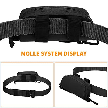 HUNTVP Tactical Eyeglasses Hard Case Molle Zipper Sunglasses Carrying Case Nylon with Clip - color: Camouflage