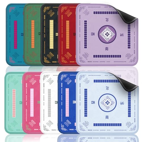 2F22E Mahjong Mat, Noise Reduction Non-Slip Mahjong Mat for Table, 32.4 * 32.4 Inch Mahjong Table Mat for Poker, Board Games Table Mat, Card Games, Tile Games, Dominoes(Sky Blue) - color: Wathet Blue