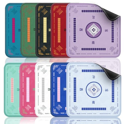 2F22E Mahjong Mat, Noise Reduction Non-Slip Mahjong Mat for Table, 32.4 * 32.4 Inch Mahjong Table Mat for Poker, Board Games Table Mat, Card Games, Tile Games, Dominoes(Sky Blue) - color: Wathet Blue