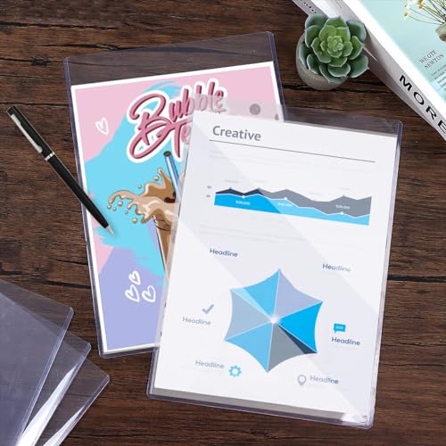 8 1/2" x 11" Rigid Print Protectors Clear Sheet Protectors Hard Plastic Paper Page Magazine Protectors for Collectors Rigid Top Loaders Document Holder Birth Certificate Protector (8) - size: 8ct 8 1/2" x 11"
