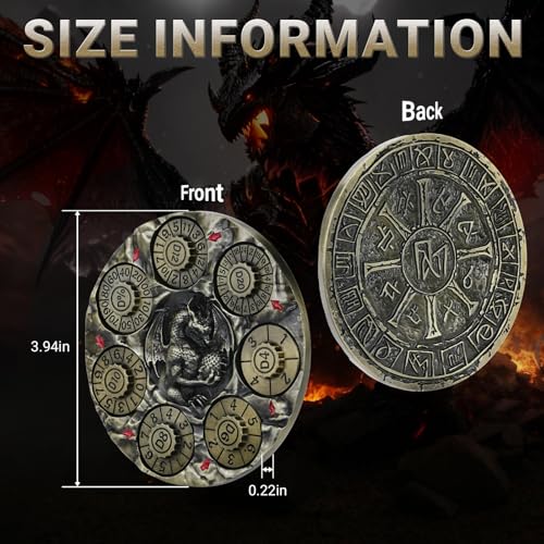 Spinner DND Dice,Metal D&D Dice Set with Gift Box for Role Playing Games | Ideal Present For Gamers DM,Solid Metal Material, Heavy Hand Feel, Wear-Resistant And Long Service Life,Ancient Bronze - color: Ancient Bronze