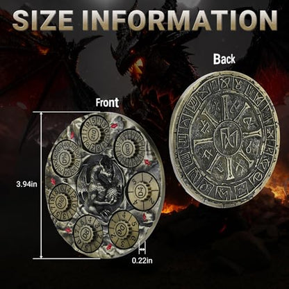 Spinner DND Dice,Metal D&D Dice Set with Gift Box for Role Playing Games | Ideal Present For Gamers DM,Solid Metal Material, Heavy Hand Feel, Wear-Resistant And Long Service Life,Ancient Bronze - color: Ancient Bronze